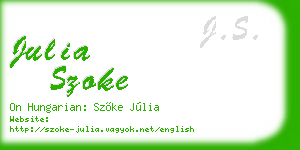 julia szoke business card